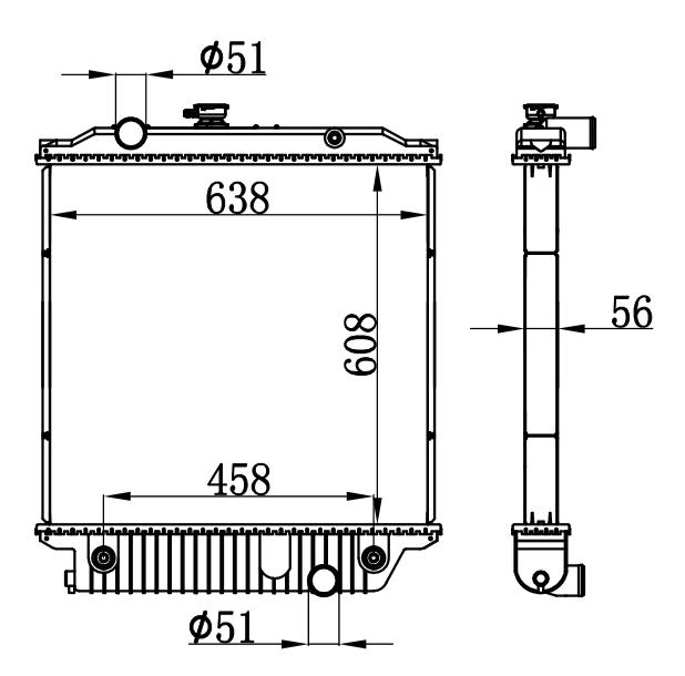 Freightliner Radiator GAFP117702,VAB1040028,1003439,1003539,1040028,VAB1040060,1040060,1102038,732079