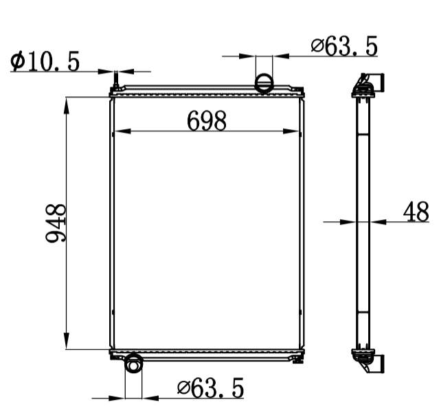 FORD FT9000F RADIATOR 1003263/1003266  059106L 1003260 1003273