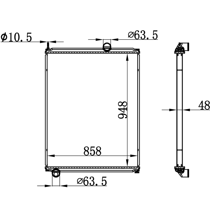 Ford LTA9000 RADIATOR F4HT8009FC,1040145,F4HT8009C,F4HZ8005H,F5HT8009SA,SRK7198,20011515,FOR15,BTC7198,BT7198,FD36,FLX000136,FLX000162, OEM4210034, REA4210034