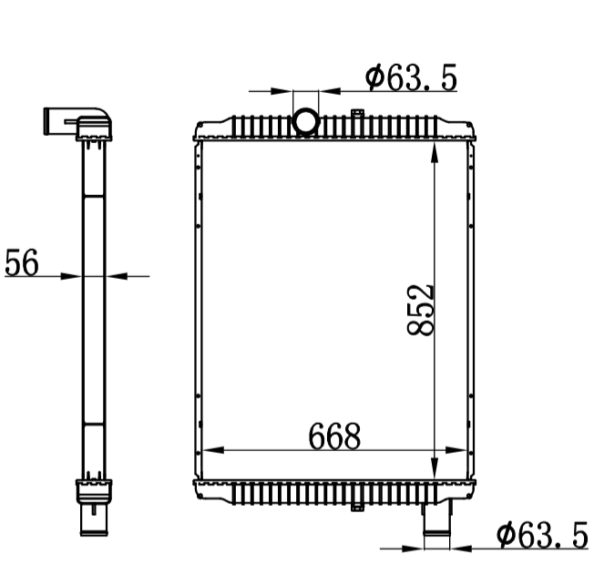 International Navistar Radiator 2508454C91,2508454C92,3E0115430000,3E010174000,2505699C91,2585976C91,