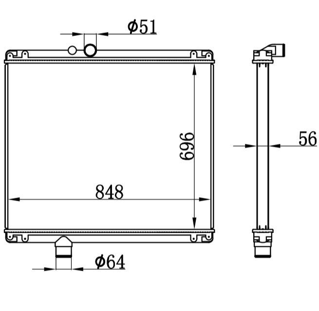 MACK CH600 RADIATOR 20961102295,25173861,1003347,1102085,1003458,1003488,1102085,1102138,20961102101,3MF5526AM,3MF5526AM2,3MF5526BM,3MF5526BM2, 3MF5526M,3MF5526M2,3MF5531AM,