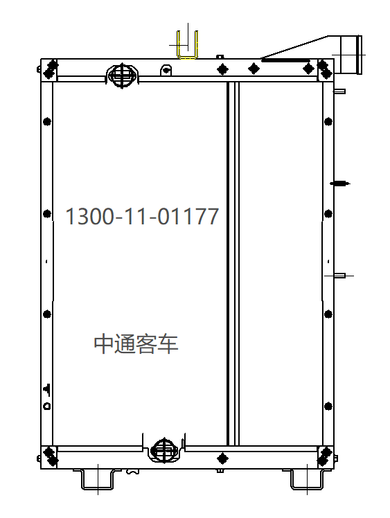 zhongtong Bus Radiator OEM 1301-11-00867