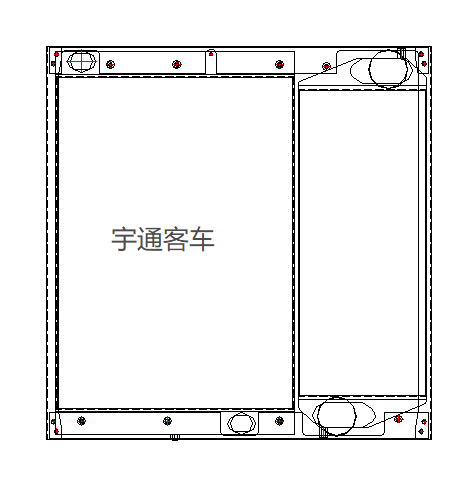 Yutong Bus Radiator OEM 1301-04467