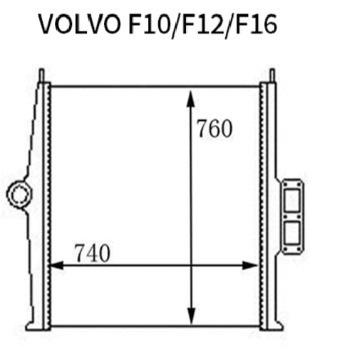 Volvo intercooler 1664352 1542735 215333 For F10 F12 F16