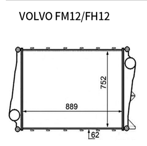 volvo intercooler OEM 1676590 for FM12 FH12