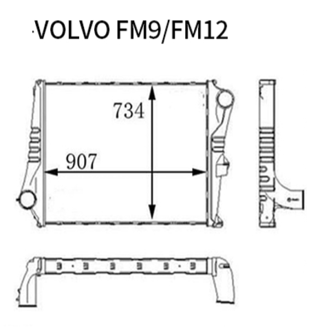 Volvo intercooler 1665242 1676631 20566842 20735696 20758816 20936050 22235314 3183747 8112464