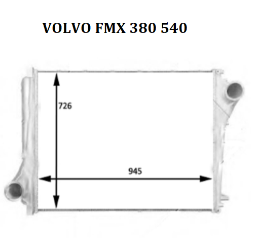 Volvo intercooler 21209725 21649624 100314536 Volvo FXM 280 540