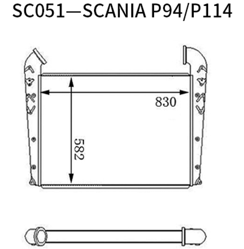 Scania intercooler 1400937 1365209 10571470 1516489 96992 FOR P4 P114