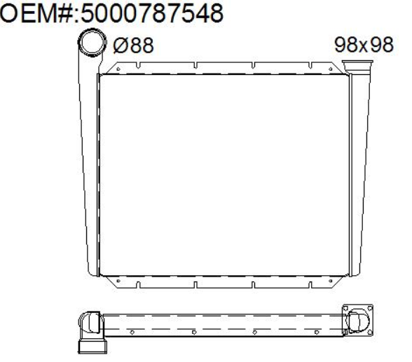 RENAULT truck INTERCOOLER oem 5000787548