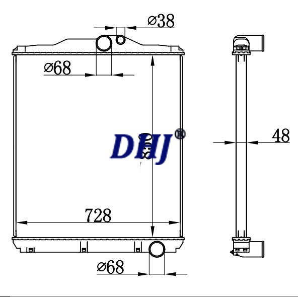 ME294406/ME298281/ME298416,MITSUBISHI SUPER GREAT KC-FV513H TRUCK RADIATOR